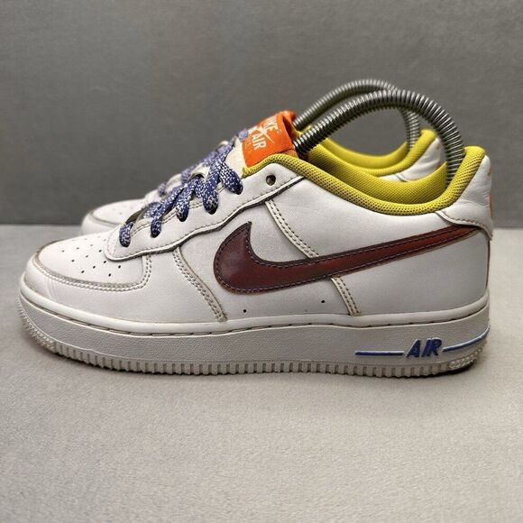 Womens 6.5 / 5Y Nike Air Force 1 Low LV8 Shoes White Magma Orange Multicolor - Picture 3 of 8